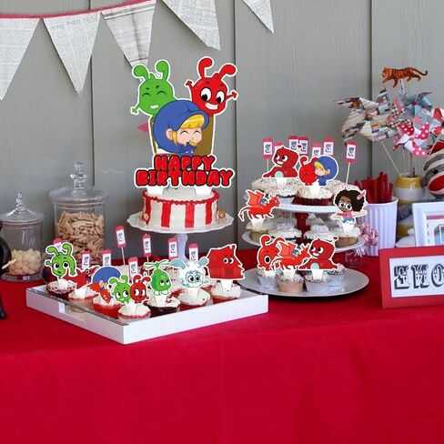 37pcs My Magic Pet Birthday Party Supplies for Morphle Theme Birthday Decorations include Cake Topper and Cupcake Toppers Sets in Saudi Arabia