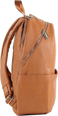Little Unicorn Skyline Backpack – Diaper, Work, Travel Bag with Changing Pad - Premium Vegan Leather – Lightweight & Durable Design – 5 Interior Pockets – Easily Wipes Clean (Cognac) in Saudi Arabia