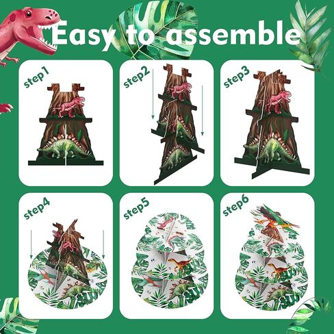 أغلفة كب كيك على شكل ديناصور بألوان مائية 36 قطعة و3 طبقات من الورق المقوى على شكل ديناصور لتزيين حفلات أعياد الميلاد للأطفال، مجموعة لوازم حفلات الحلوى على شكل غابة جوراسية in Kuwait