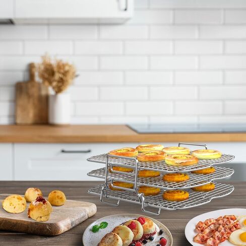 Dehydrator Stand Rack for Ninja Foodi AG300 Grill, 3 Stackable Layers Dehydrator Stand for Ninja Foodi AG300 Accessories, Rectangle Air Fryer Accessories for Ninja AG300 AG301 Foodi Grills in Saudi Arabia