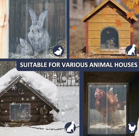 Dog Door Replacement Flaps, Extreme Weather Dog House Door Flap Winter, Insulated Doggy Door for Wall & Cat Door for Exterior Door - Eco-Friendly Transparent Safe PVC, 7.9 in x 4.9 ft in Saudi Arabia