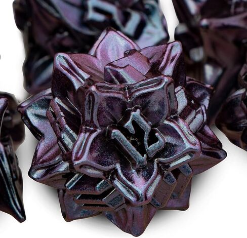 ARUOHHA DND Dice Set Blue Dungeons and Dragons Leaf Design Metal D&D Dice, Handmade D + D Polyhedral Dice RPG Role Playing Dice D20 D12 D10 D8 D6 D4 D and D Dice Set with Box in Saudi Arabia