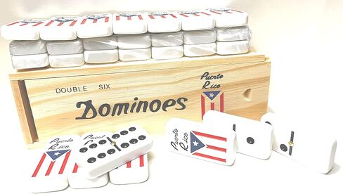 لعبة بورتوريكو دومينو مع خريطة وعلم منقوش في جميع القطع. لعبة دومينو بورتوريكو مع بانديرا دي بورتوريكو تم التقاطها في جميع القطع. هدية مثالية أو تذكارية in Kuwait