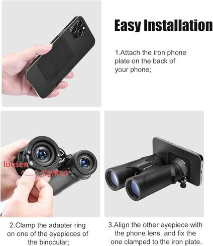 SUNWAYFOTO BA-43 Cell Phone Photography Adapter for Binocular, Universal Smartphone Mount for Binocular,Capture Photos and Video Through Binocular in Saudi Arabia