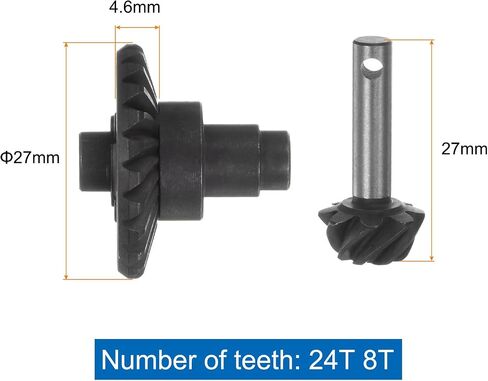 uxcell Steel Diff Gear Steel, 24T 8T Helical Gear RC Car, 1 Set Crawler Truck Car Upgrades Parts Accessories in Saudi Arabia
