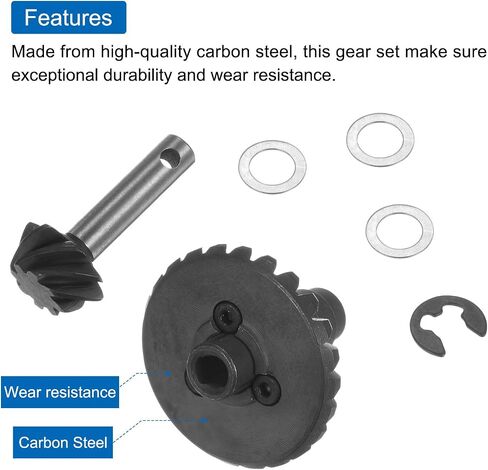 uxcell Steel Diff Gear Steel, 24T 8T Helical Gear RC Car, 1 Set Crawler Truck Car Upgrades Parts Accessories in Saudi Arabia