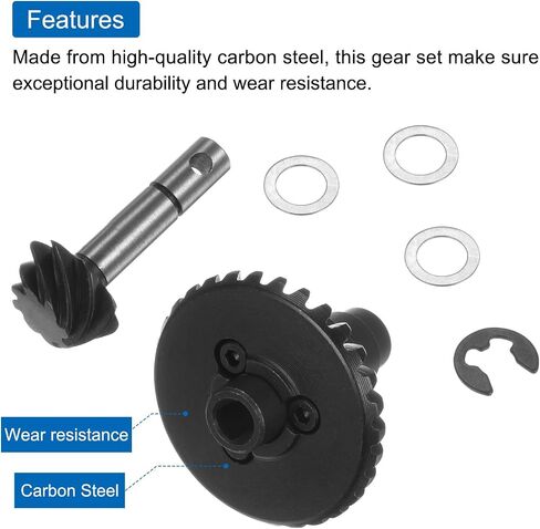 uxcell Steel Diff Gear Steel, 33T 8T Helical Gear RC Car, 1 Set Crawler Truck Car Upgrades Parts Accessories in Saudi Arabia