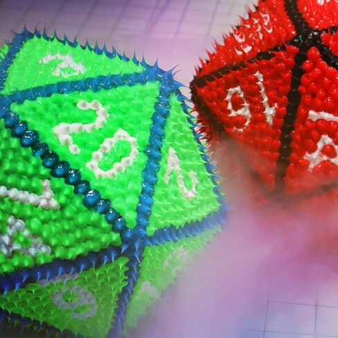 نرد KESS Drop Dot D20-6" 20 جانبًا لألعاب لعب الأدوار وهواة التجميع، سيليكون، حسي، كبير الحجم، 5 ألوان نابضة بالحياة، لعبة خارجية للفناء الخلفي، حمام السباحة، الشاطئ، آر بي جي، للأعمار من 6 سنوات فما فوق in Kuwait
