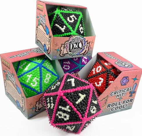 نرد KESS Drop Dot D20-6" 20 جانبًا لألعاب لعب الأدوار وهواة التجميع، سيليكون، حسي، كبير الحجم، 5 ألوان نابضة بالحياة، لعبة خارجية للفناء الخلفي، حمام السباحة، الشاطئ، آر بي جي، للأعمار من 6 سنوات فما فوق in Kuwait