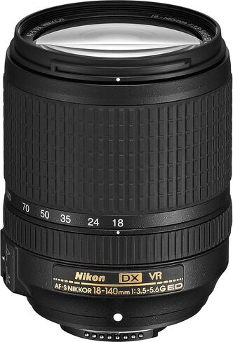 Nikon Intl AF-S DX NIKKOR 18-140mm f3.5-5.6G ED VR Lens Filter Bundle - Includes: Professional Telephoto Lens Attachment + 0.43X Wide Angle Lens Attachment + 6PC Gradual Color Filter Set + More in Saudi Arabia