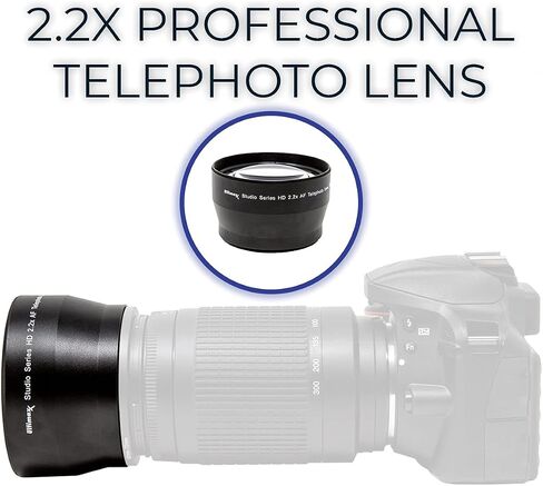 Nikon Intl AF-S DX NIKKOR 18-140mm f3.5-5.6G ED VR Lens Filter Bundle - Includes: Professional Telephoto Lens Attachment + 0.43X Wide Angle Lens Attachment + 6PC Gradual Color Filter Set + More in Saudi Arabia
