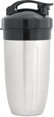 كوب من الفولاذ المقاوم للصدأ سعة 32 أونصة مع غطاء قابل للطي لخلاطات NutriBullet 600W Pro و900W in Kuwait