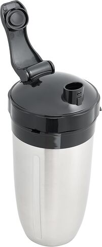 كوب من الفولاذ المقاوم للصدأ سعة 32 أونصة مع غطاء قابل للطي لخلاطات NutriBullet 600W Pro و900W in Kuwait