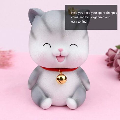 TomaiBaby القط الخنزير البنك عملة جرة الحيوان توفير المال وعاء عملة تخزين مربع الحاويات هريرة تمثال سطح المكتب زخرفة للأطفال الأطفال عيد ميلاد تذكارية هدية نمط 2 in Kuwait