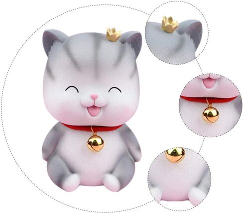 TomaiBaby القط الخنزير البنك عملة جرة الحيوان توفير المال وعاء عملة تخزين مربع الحاويات هريرة تمثال سطح المكتب زخرفة للأطفال الأطفال عيد ميلاد تذكارية هدية نمط 2 in Kuwait