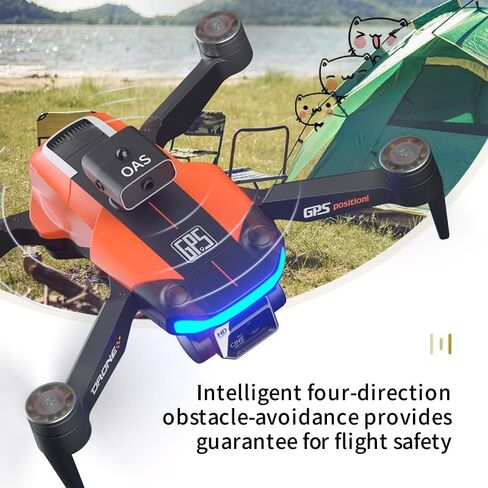 طائرة بدون طيار GoolRC GPS مع كاميرا مزدوجة 8K للبالغين، طيران لمدة 60 دقيقة مع 3 بطاريات، محرك بدون فرشاة قابل للطي FPV RC كوادكوبتر مع حقيبة حمل، تجنب العوائق، الإرجاع التلقائي، التدفق البصري، وضع مقطوعة الرأس، طيران نقطة الطريق in Saudi Arabia