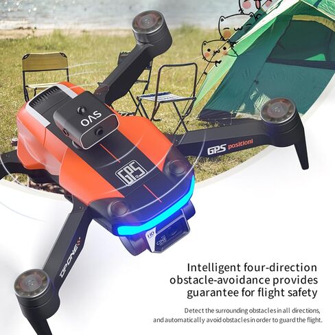 طائرة بدون طيار GoolRC GPS مع كاميرا مزدوجة 8K للبالغين، طيران لمدة 60 دقيقة مع 3 بطاريات، محرك بدون فرشاة قابل للطي FPV RC كوادكوبتر مع حقيبة حمل، تجنب العوائق، الإرجاع التلقائي، التدفق البصري، وضع مقطوعة الرأس، طيران نقطة الطريق in Saudi Arabia