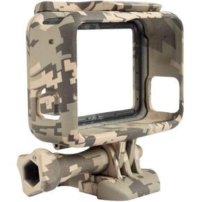 حافظة حماية بإطار واقٍ باللون الرمادي المموه لهاتف GoPro 7/6/5 باللون الأسود و(2018) غطاء هيكلي مفتوح من الجانب in Kuwait