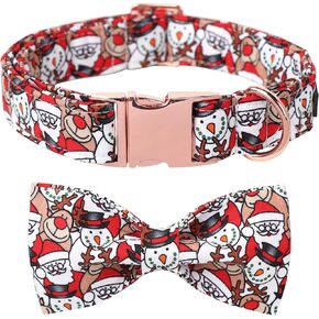 Lionet Paws عيد الشكر طوق الكلب مع ربطة عنق، طوق الكلب بحار القوس مع مشبك معدني للكلاب، قابل للتعديل مريح الكلب طوق هدية فتاة، M، الرقبة 13.5-22 في in Kuwait