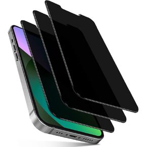 PULEN 2 واقي شاشة للخصوصية لهاتف iPhone 12 Mini (5.4 بوصة) + 2 واقي عدسة الكاميرا، [مضاد للتجسس] [مضاد للخدش] جراب صديق للبيئة من الزجاج المقسى بصلابة 9H