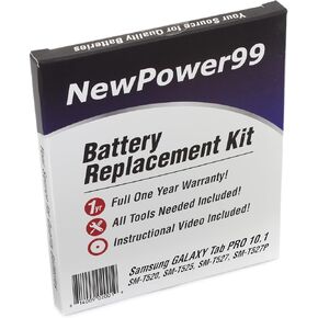 NP99sp NewPower99 Battery Kit for Samsung Galaxy Tab Pro 10.1 SM-T520, SM-T525, SM-T527, SM-T527P with Tools, Video Instructions, Long Life Battery