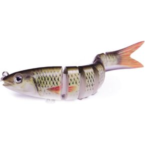 Saltwater Fishing Lures, Lifelike Multi-Jointed Slow Sinking Swimbaits with ABS Plastic Body for The Hobbyist and Tournament Angler, Fish Bait and Fishing Lures for Freshwater Perch and Pike