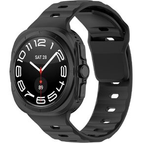 Sport Bands Compatible with Samsung Galaxy Ultra Band/Galaxy Watch Ultra Bands 47mm for Men Women, Soft Silicone Wristbands Waterproof Replacement Strap for Galaxy Watch 7 Ultra 2024