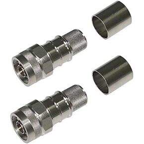 N Male Connector - Times Microwave Easy Connector N Male Crimp - EZ-600-NMH-X - EZ Connector for LMR-600- Also Works with CNT-600 RFC-600 AX-600 (1 Each) (1 Pack)