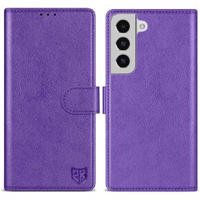 ZZXX for Samsung Galaxy S22 Ultra Wallet Case with [RFID Blocking] Card Slot Kickstand Magnetic Closure Leather Flip Fold Protective Phone Case for Galaxy S22 Ultra 5G Case Wallet(Lake Blue-6.8 inch)