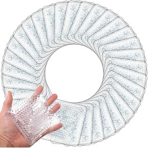 TrelaCo 30 Pack Small Ice Packs for Injuries Reusable Mini Boo Boo Gel Bead Ice Pack Kids Soft Cold Packs Cold Hot Compress for Pain Relief Wisdom Teeth Breastfeeding,Tired Eyes Face Neck, Headaches