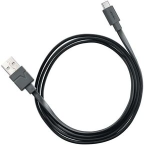 Ventev Chargesync USB Cable | Type A-C, Designed to Support Connector C Devices, Transfer from Device to Most PC or MAC, Flat, Tangle-Free Cable, Supports Rapid Rate Charging up to 3A (Black, 6ft)