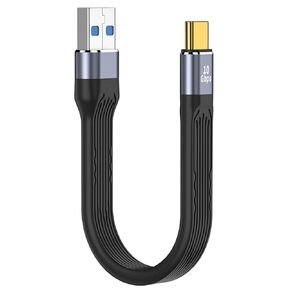 AreMe Short USB C Cable 5.3 inch, USB A to USB C 60W Fast Charging Cable Supports 10Gbps Data Transfer for Portable SSD, Power Bank, Android Auto, Laptop, Tablet, Phone and More