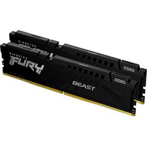 Kingston Fury Beast Black 8GB 5200MT/s DDR5 CL40 XMP 3.0 Ready Computer Memory Single Module KF552C40BB-8