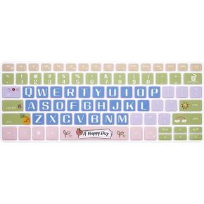 Silicone Keyboard Cover for Dell 2020 2019 Inspiron 13 5390 5391 7390 7391 13.3",for Dell 14 5000 5490 5493 5498 7490 14",for Dell 13 5390 5391 5490/for Dell 2020 13 14 5000 7000,Happy Day