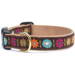 Up Country Bella Floral Pattern Dog Collar, X-Large (18 To 24 Inches) 1 Inch Wide Width