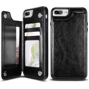 UEEBAI Case for iPhone SE 2022 5G/iPhone 7/iPhone 8/iPhone SE 2020, Luxury PU Leather Case [Magnetic] [Card Slots] Stand Durable Shockproof Case Back Wallet Flip Cover for iPhone SE3/SE2 - Blue#2