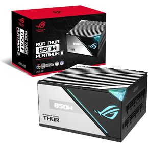 ASUS ROG Thor 1000W Platinum II Fully Modular Power Supply (1000 Watt, 80+ Platinum, Lambda A++ Certified, ROG Heatsinks, 135mm PWM Fan, 0dB Mode, OLED Panel, Sleeved Cables, Aura Sync)