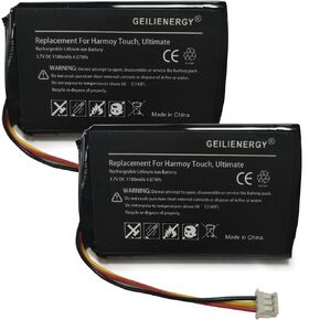 GEILIENERGY 3.7V 1100mAh 533-000084 Battery Compatible with Logitech Harmony Ultimate 915-000201 & Harmony Touch 915-000198 Remote Controls(2 PACK) in Kuwait