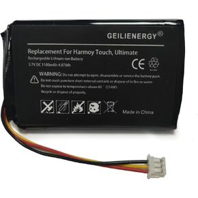 GEILIENERGY 3.7V 1100mAh 533-000084 Battery Compatible with Logitech Harmony Ultimate 915-000201 & Harmony Touch 915-000198 Remote Controls(2 PACK)