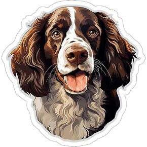 English Springer Spaniel Sticker Travel Outdoors Decal Vinyl Small Waterproof for Water Bottle Mug Passport Book Scrapbook Notebook Laptop Tumbler Skateboard Computer Phone 4" ID44990