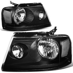 DNA MOTORING Pair OE Style Headlights Compatible with 04-08 F150 / 2006 Mark LT, Black Housing/Smoked Lens/Clear Reflector, HL-OH-F15004-BK-SM-CL1 in Kuwait
