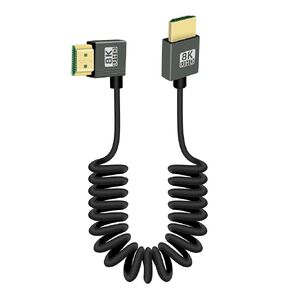 كابل RIIEYOCA 8K قصير HDMI إلى HDMI ملفوف، 48 جيجابت في الثانية عالي السرعة ذكر إلى ذكر 8K HDMI 2.1 يدعم HDR، 8K@60 هرتز، 4K@120 هرتز، متوافق مع الكاميرا، كاميرا الفيديو، الكمبيوتر الشخصي، الشاشة (3FT/0.9M)