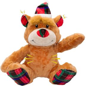 Christmas Squeaky Reindeer Dog Toys-Tug of War Dog Toy for Puppy- Keep Them Busy and Entertained- Interactive Pet Toys for Small & Medium Breeds
