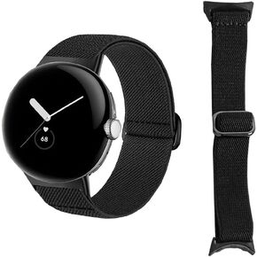 Elastic Armband for Google Pixel Watch Band, Nylon Braided Loop Wristband djustable Sport Workout Stretchy Arm Ankle Watch Band Strap Women Men