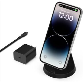 Belkin Magnetic Wireless Charger, (Power Supply Not Included) Magnetic Wireless Charging Stand, Compatible with MagSafe for iPhone 13, 12, Pro, Pro Max, Mini,
