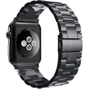 Simpeak Business Band Compatible with Apple Watch Series 10(46mm) Series 9 8 7 (45mm) 6 SE 5 4 (44mm) 3 2 1 (42mm), Women Men Stainless Steel Band Strap Compatible with iWatch 46mm 45mm 44mm 42mm