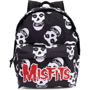 Backpack Music Skull Logo Black Red Rucksack 16"