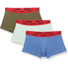 HUGO Men's 3 Pack Bold Logo Cotton Stretch Trunks