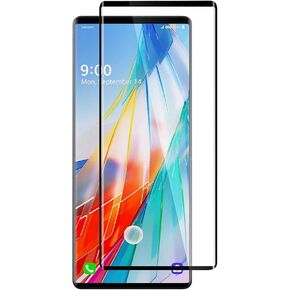for LG Wing 5G 3D Curved Screen Protector, [2pack] Full Coverage HD Clear Anti-Scratch Anti-Fingerprint Tempered Glass Screen Protector for LG wing [Black]