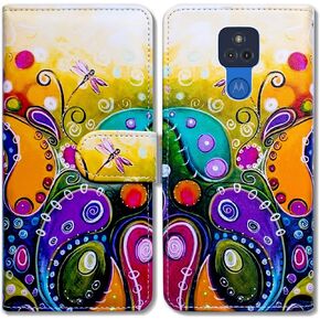Bcov Moto G Play 2021 Case [Not Fit G Play 2020], Dream Catcher Galaxy Sky Leather Flip Phone Case Wallet Cover with Card Slot Holder Kickstand for Motorola Moto G Play 2021